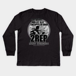 Légion Étrangère 2 REP (French Foreign Legion Paratrooper) (distressed) Kids Long Sleeve T-Shirt